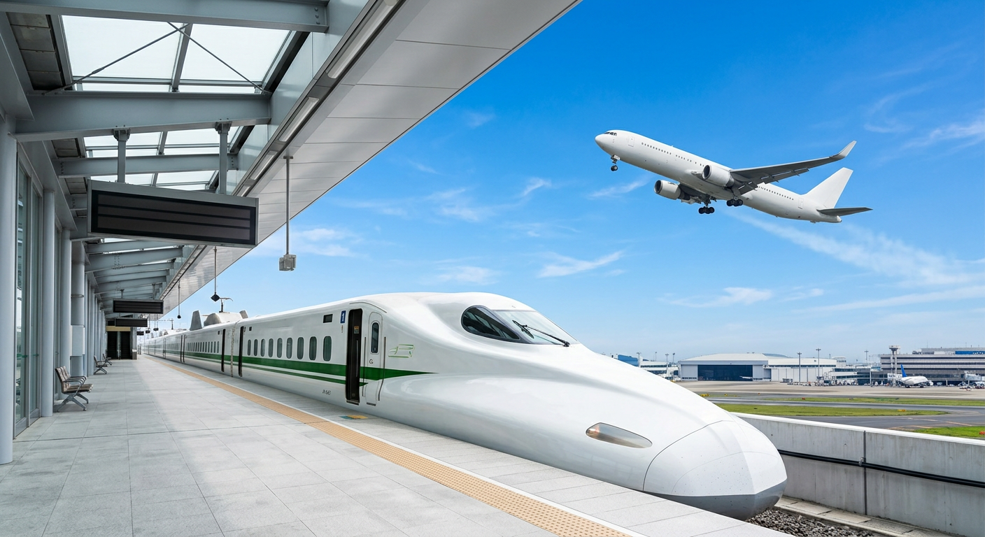 新幹線と飛行機